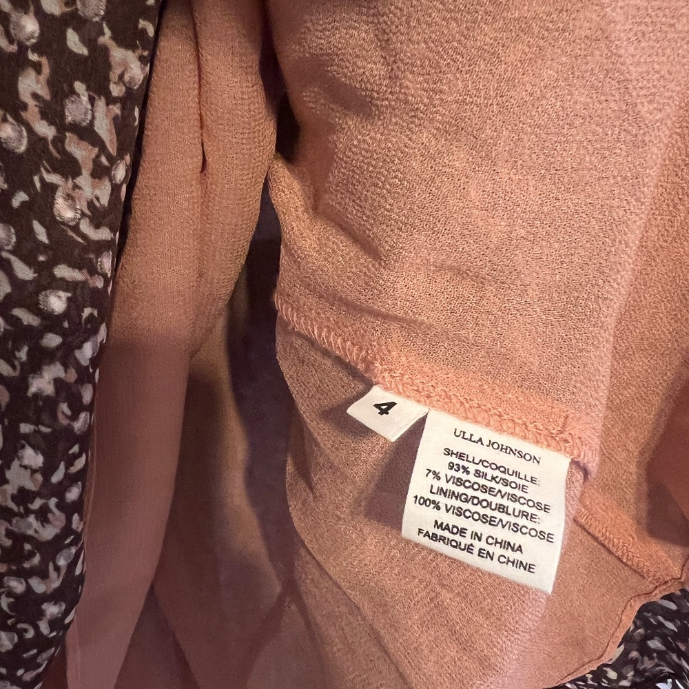 Ulla Johnson Silk Essie Crepe Mini Dress - Sz 4 - Picture 9 of 9